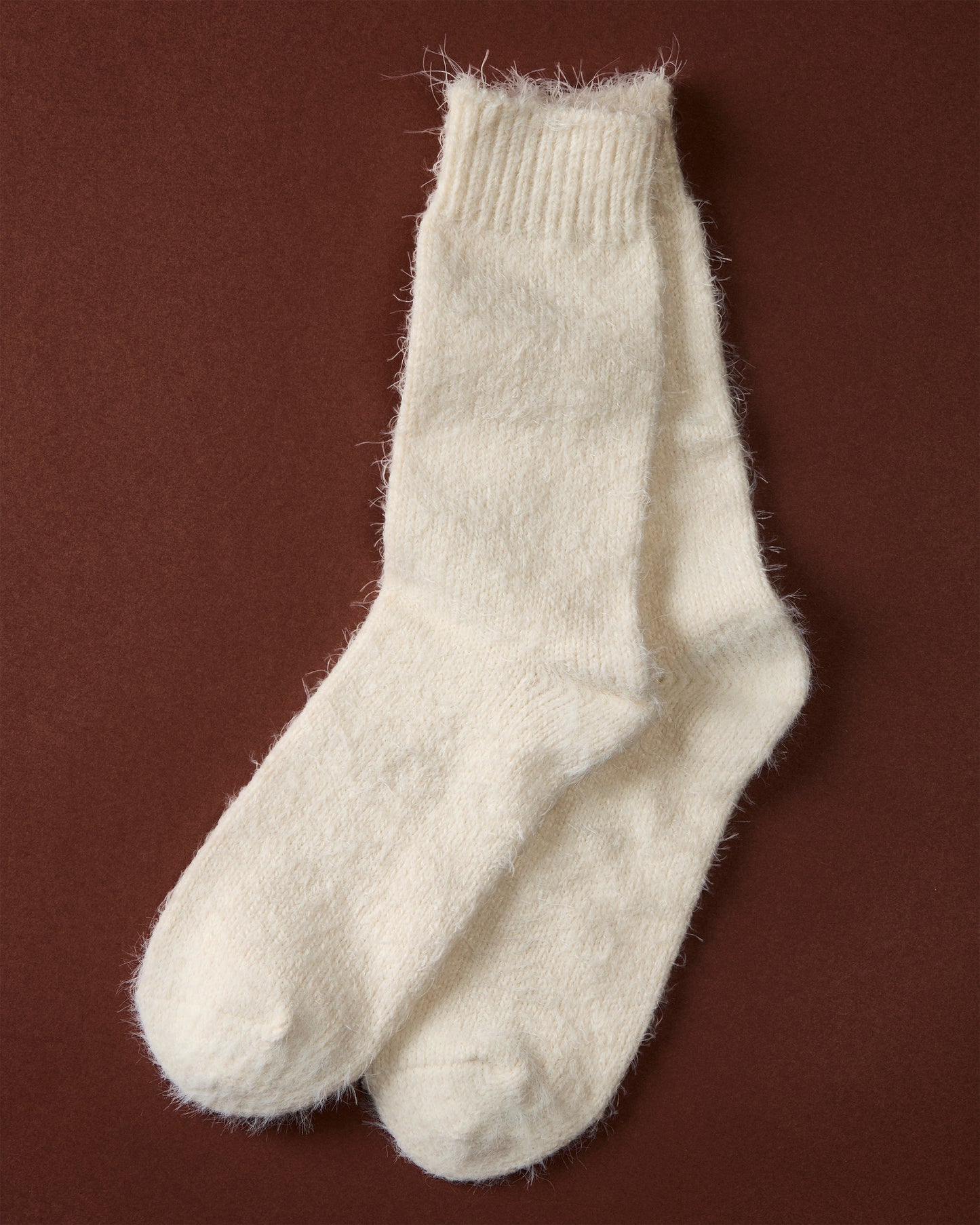 Women's Solid Plush Fuzzy Warm Crew Sock