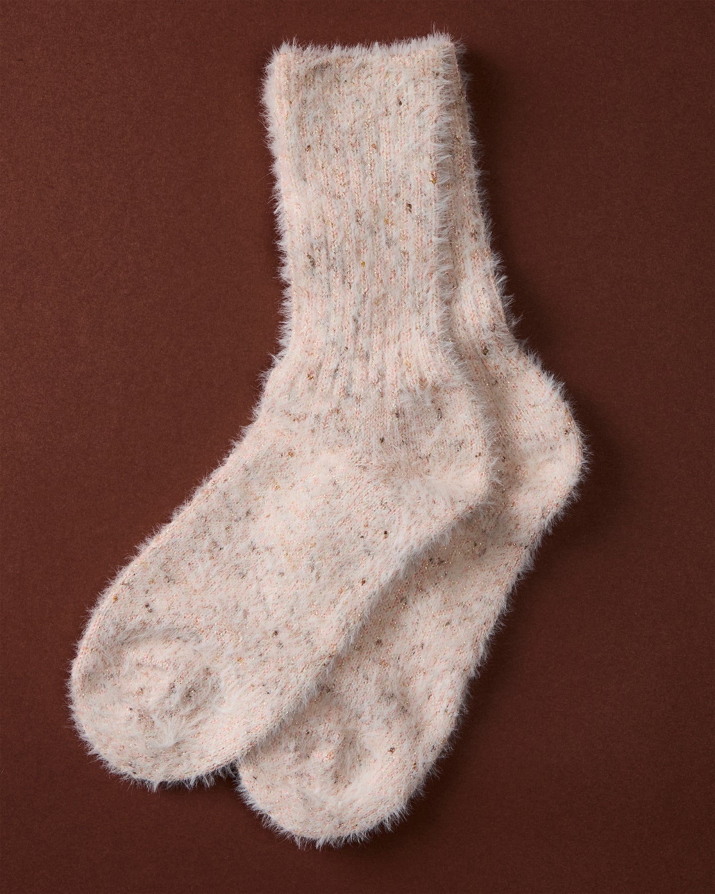 Women's Pretty Plush Glitter Crew Socks