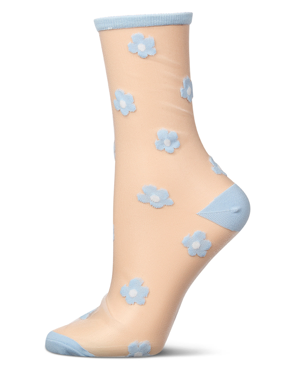 Women's Delightful Daisies Sheer Crew Socks – MeMoi