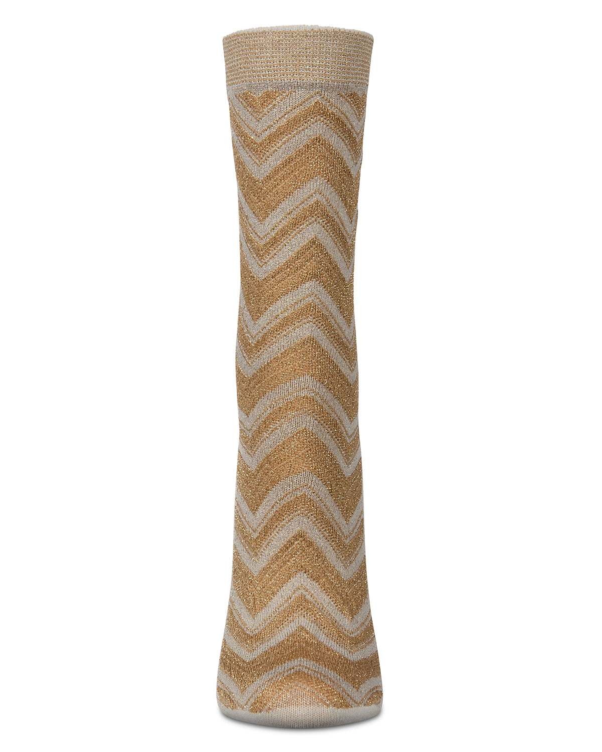 Women's Shimmer Chevron Crew Socks : Color: Black