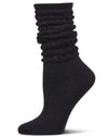 Women's Contessa Loose Knit Slub Extended Crew Socks : Color: Black