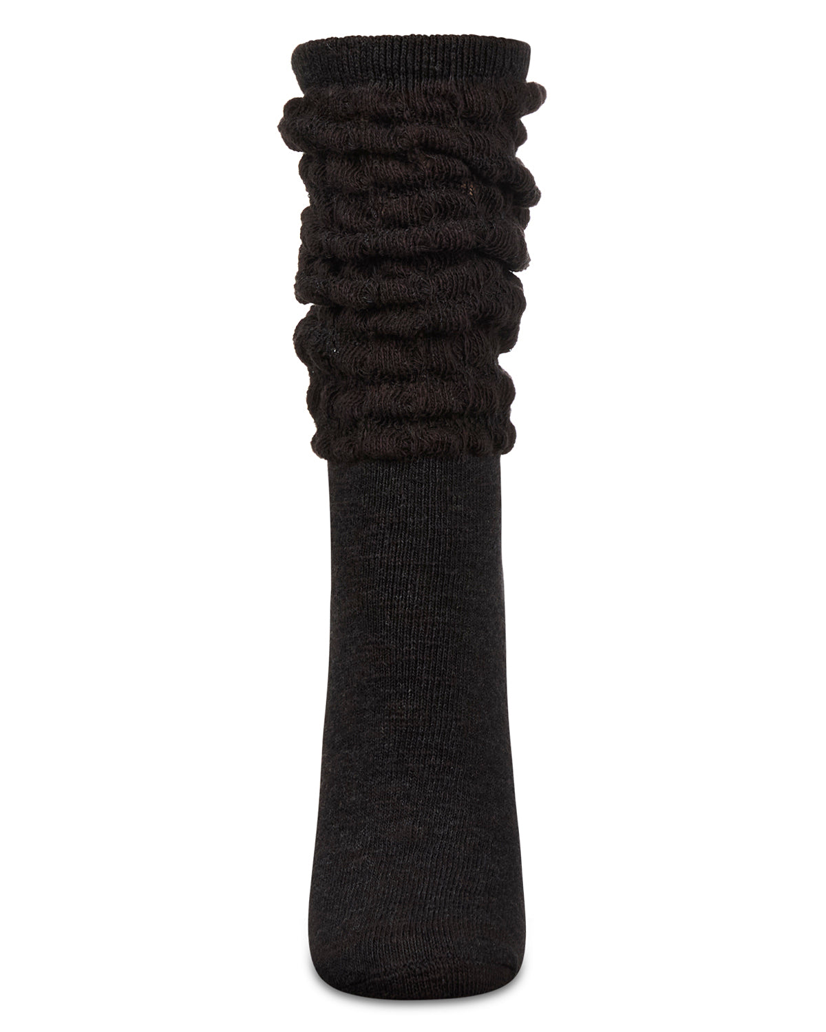 Women's Contessa Loose Knit Slub Extended Crew Socks : Color: Black