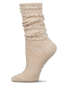 Women's Contessa Loose Knit Slub Extended Crew Socks : Color: Oatmeal