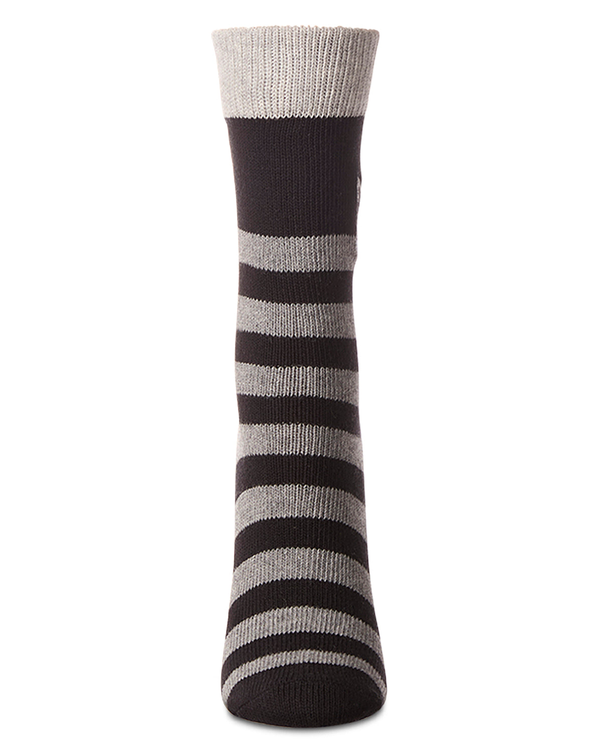Women's "Just Hanging" Striped Embroidered Cotton Rich Novelty Crew Socks : Color: Pink