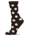 Women's Connect The Dots Dimensional Crew Socks : Color: Brown