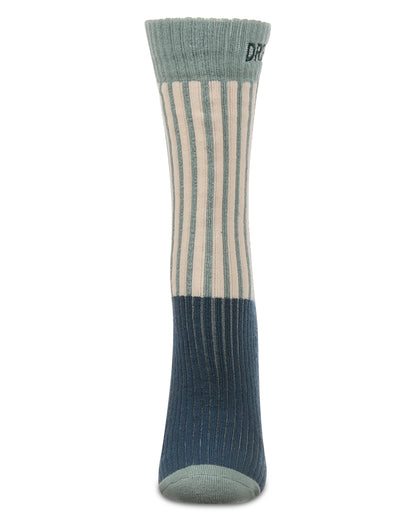 Women's Inspirations Embroidered Cuff Crew Socks : Color: Med Gray Heather