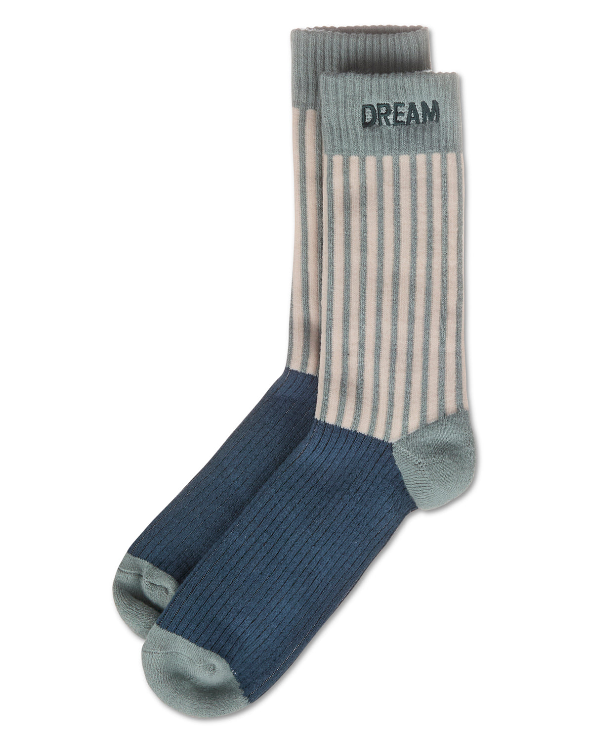 Women's Inspirations Embroidered Cuff Crew Socks : Color: Med Gray Heather