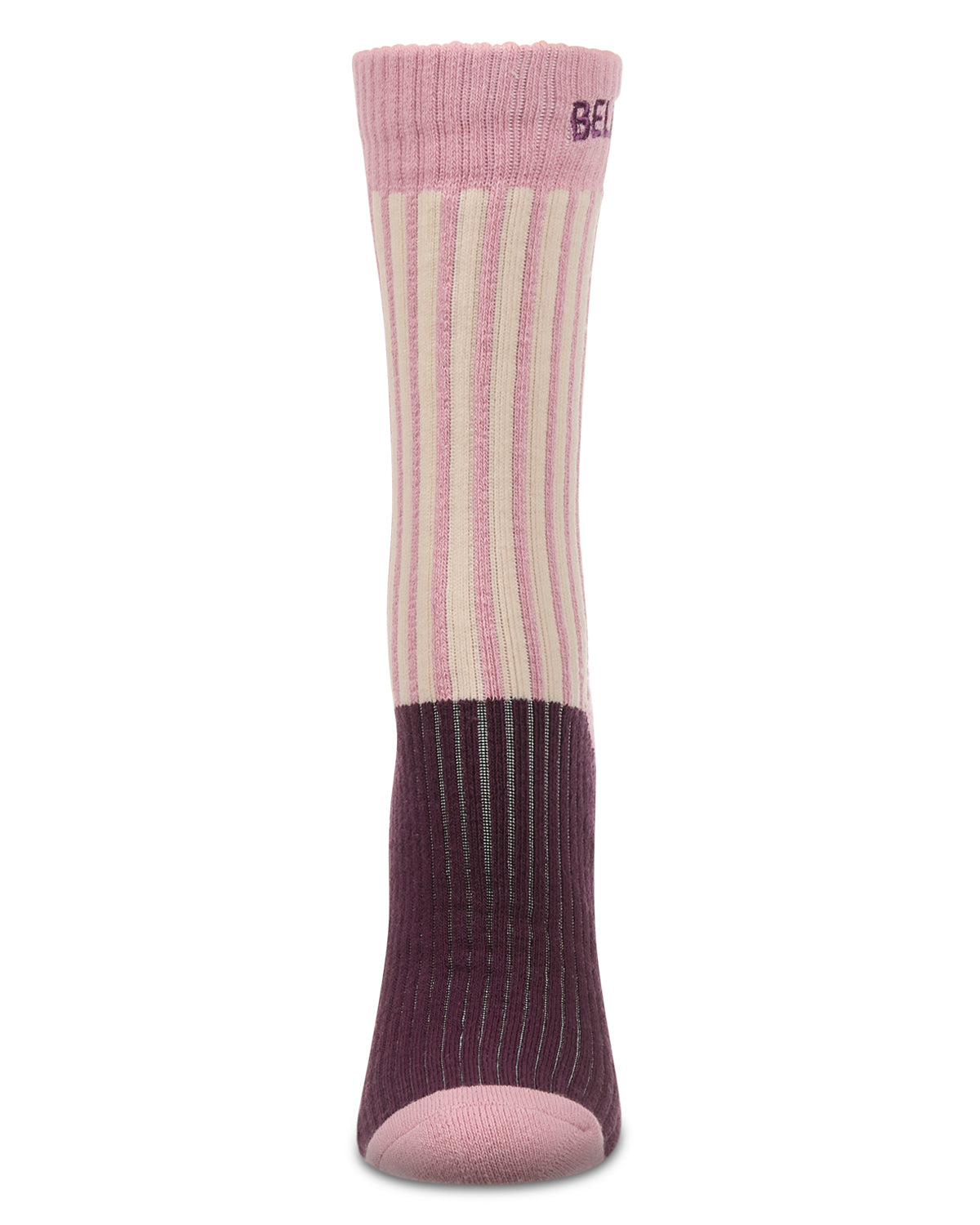 Women's Inspirations Embroidered Cuff Crew Socks : Color: Med Gray Heather