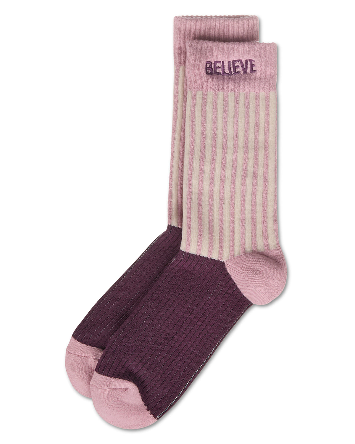 Women's Inspirations Embroidered Cuff Crew Socks : Color: Med Gray Heather