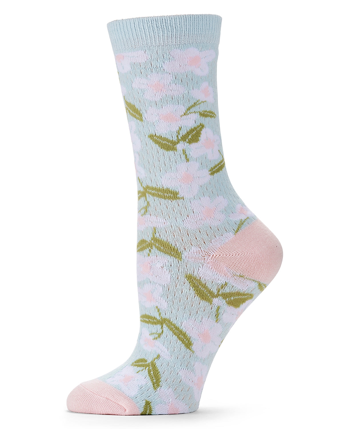 Women's Daisy Pointelle Crew Socks