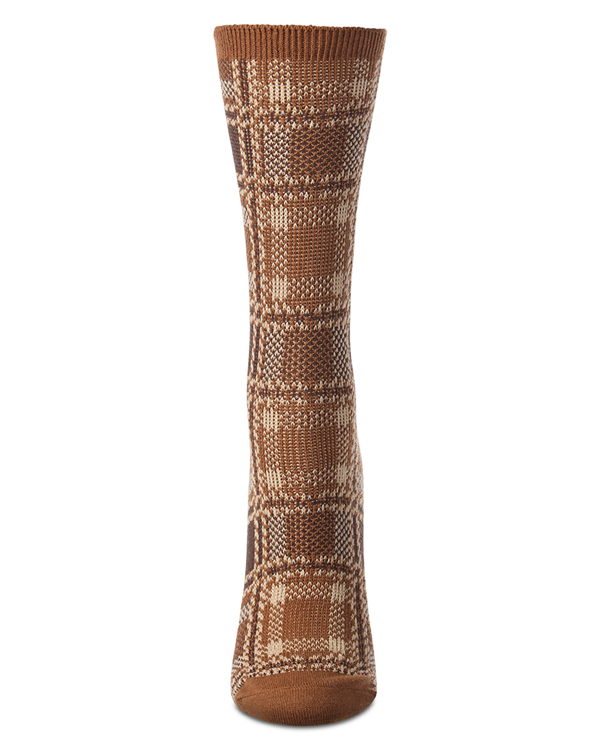 Women's Preppy Plaid Cotton-Rich Crew Sock