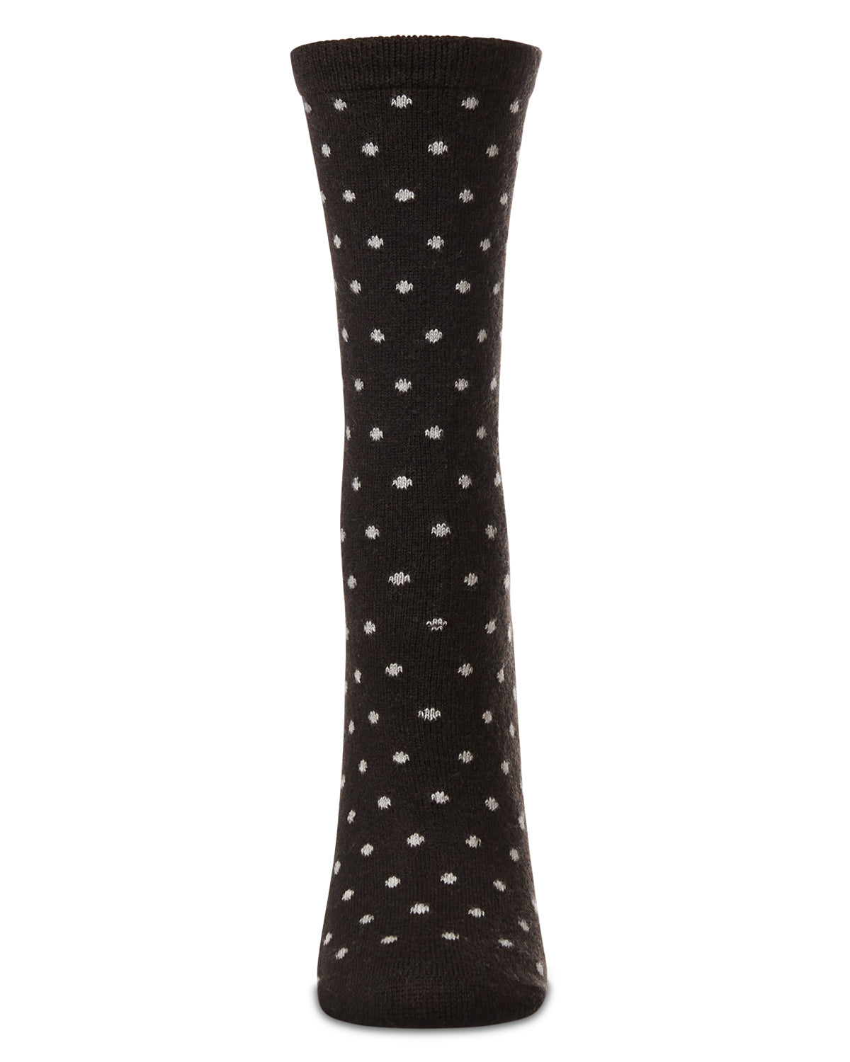 Women's Mini Dot Cashmere Crew Socks : Color: Black