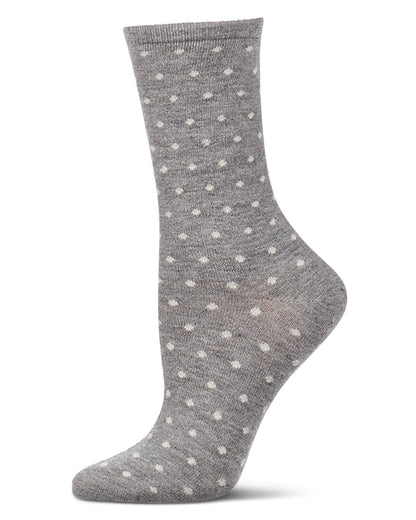 Women's Mini Dot Cashmere Crew Socks