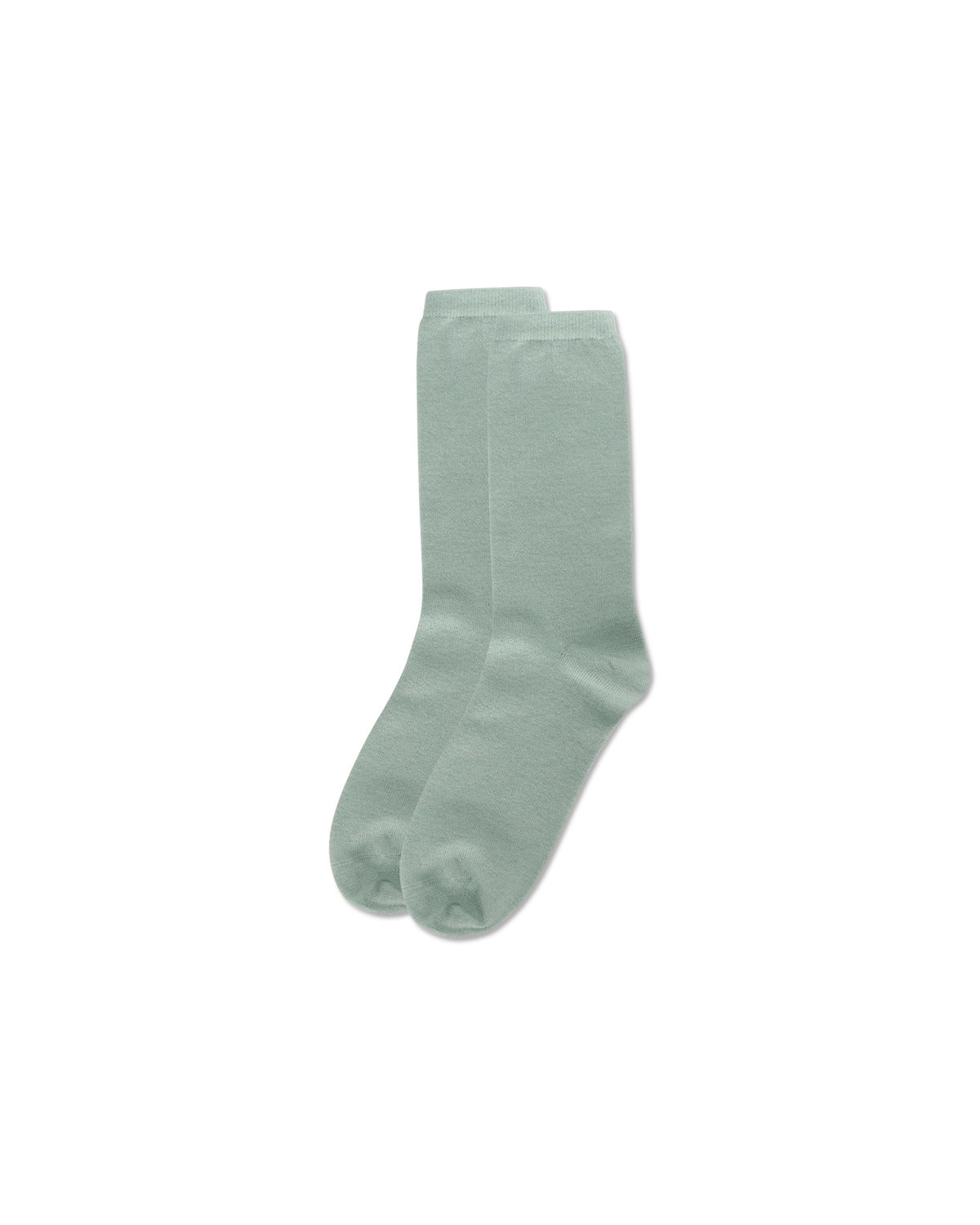 Women's Solid Soft Flat Knit Cashmere Blend Crew Sock