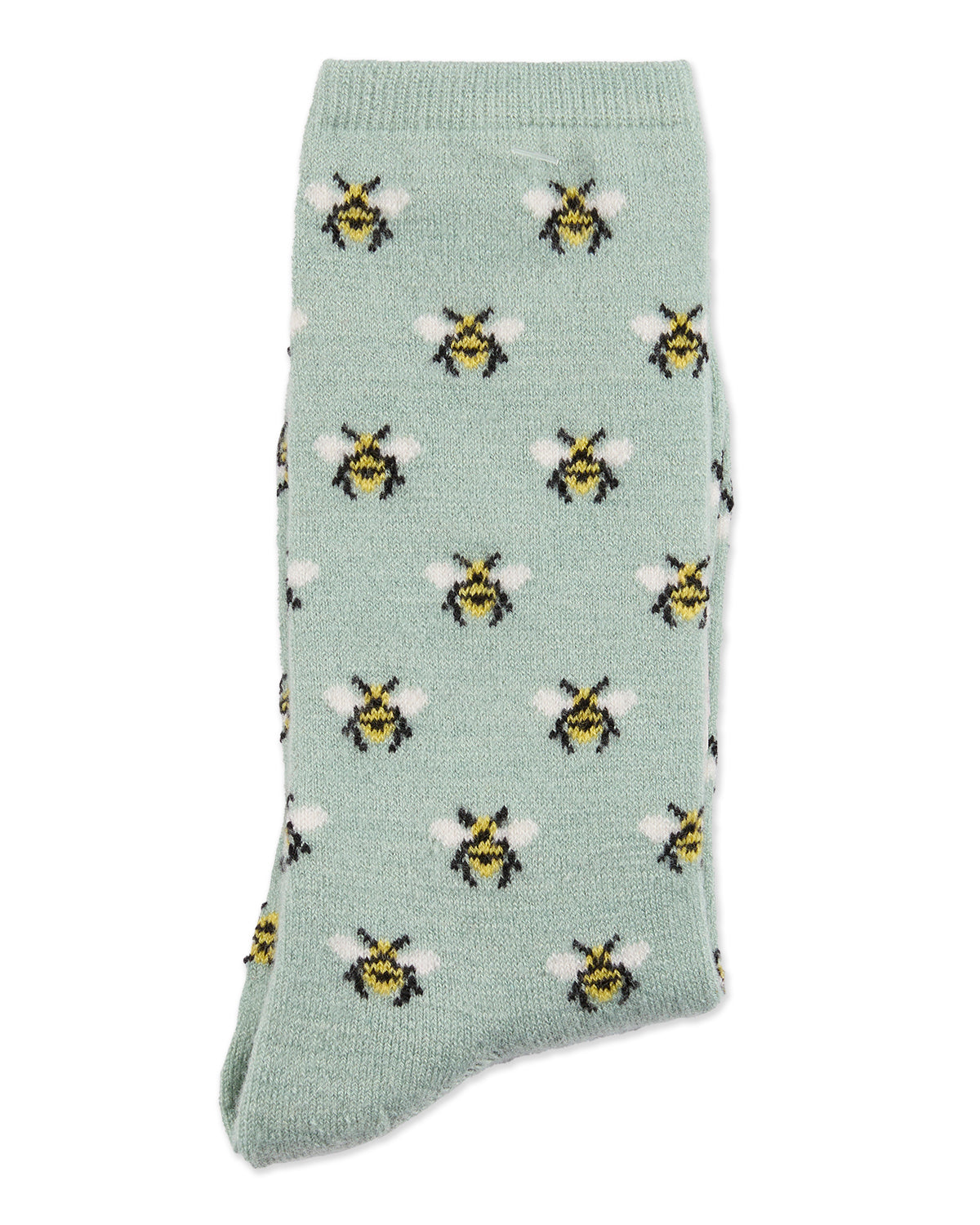 Women's Bee Cashmere Blend Crew Socks : Color: Sage Green