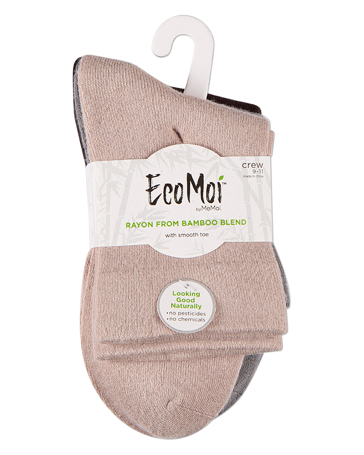 3 Pair Women's Silky-Soft Comfort Cuff Crew Socks : Color: Mushroom Multi