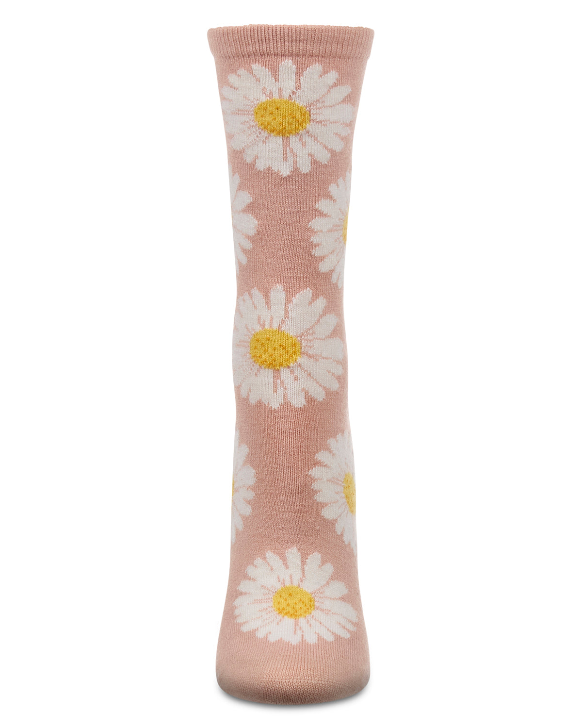 Women's Daisies Cashmere Crew Socks : Color: Blush