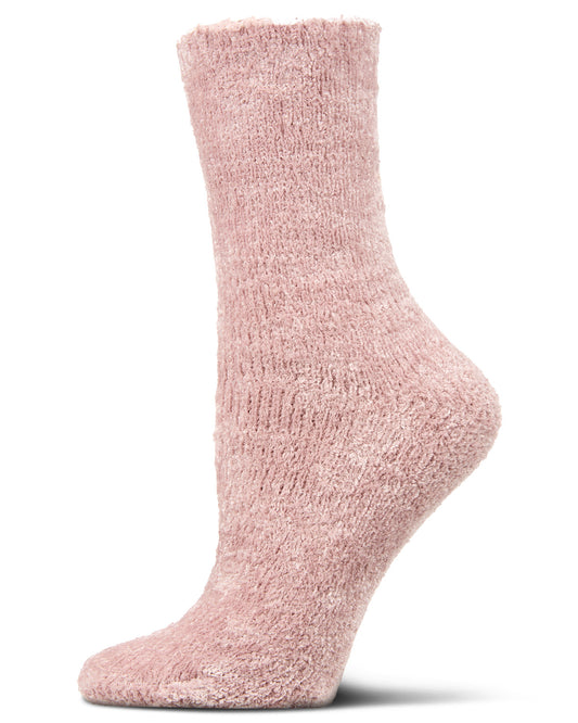 Women's Velour Luxe Plush Crew Socks : Color: Lilac