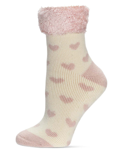 Women's Hearts Plush Cabin Socks
