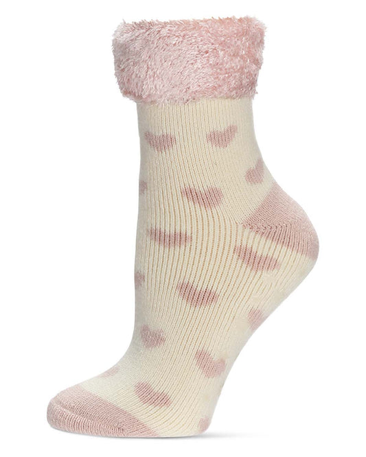 Women's Hearts Plush Cabin Socks