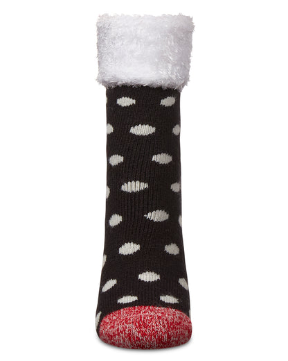 Women's Polka Dot Plush Cabin Sock