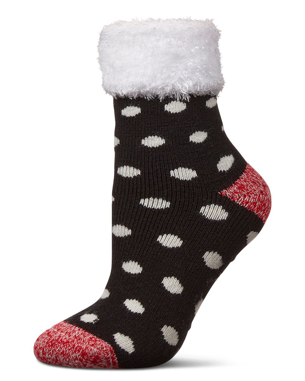 Women's Polka Dot Plush Cabin Sock