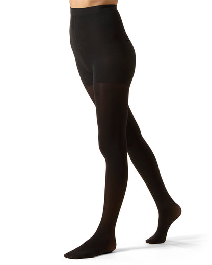 Perfectly Opaque Cotton On Top Tights 60 Denier : Color: Black