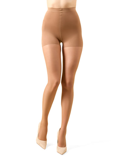 Women's Cotton On Top Crystal Sheer 12 Denier Pantyhose