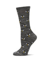 Honey Bee Bamboo Blend Crew Socks : Color: Asphalt