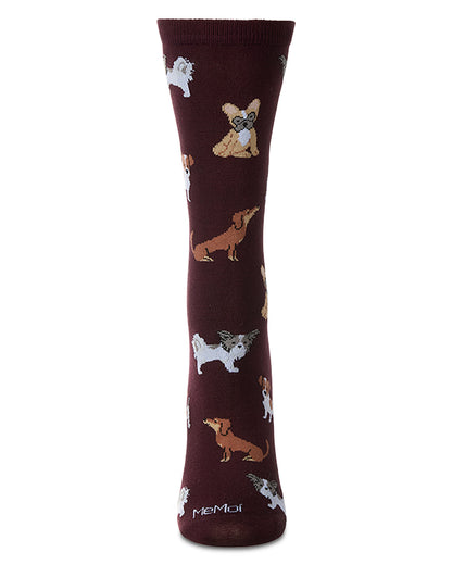 They Call it Pupper Love Bamboo Blend Crew Socks : Color: Denim Heather