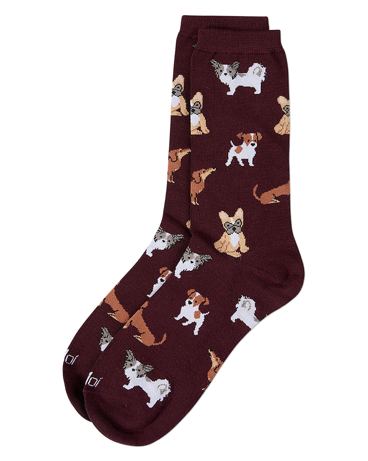 They Call it Pupper Love Bamboo Blend Crew Socks : Color: Denim Heather