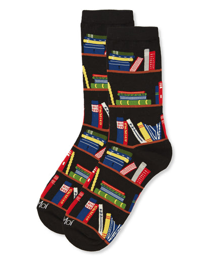 Let's Read Bookshelf Bamboo Blend Crew Sock