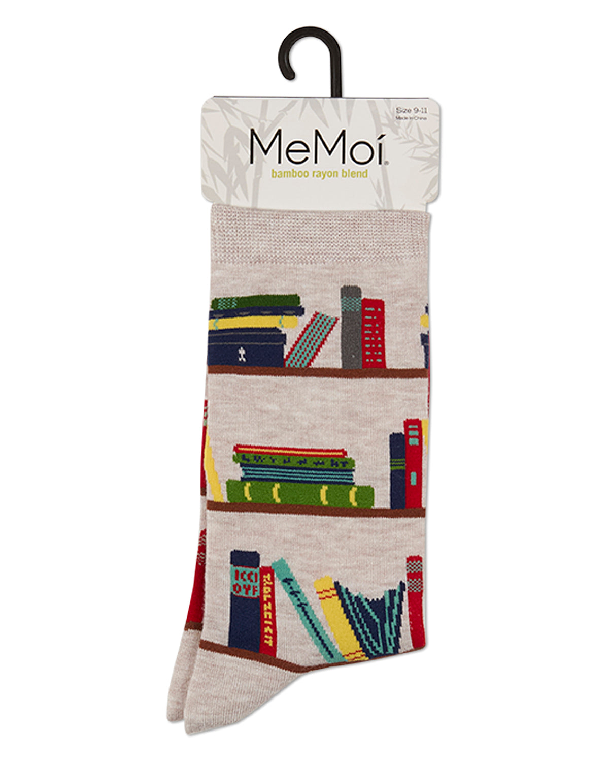 Let's Read Bookshelf Bamboo Blend Crew Sock