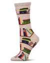 Let's Read Bookshelf Bamboo Blend Crew Sock