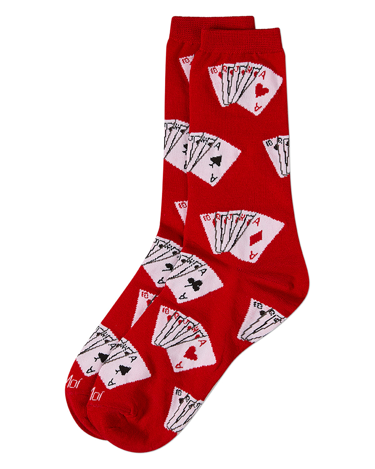 Playing Cards Bamboo Blend Crew Socks : Color: Denim Heather