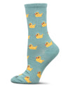 Rubber Ducks Bamboo Blend Crew Socks : Color: Dusty Green