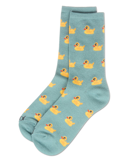 Rubber Ducks Bamboo Blend Crew Socks : Color: Dusty Green