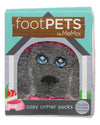 Women's Foot Pet Fair Isle Dog Crew Socks : Color: Light Gray Heather