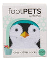 Women's Foot Pet Penguin Crew Socks : Color: Red