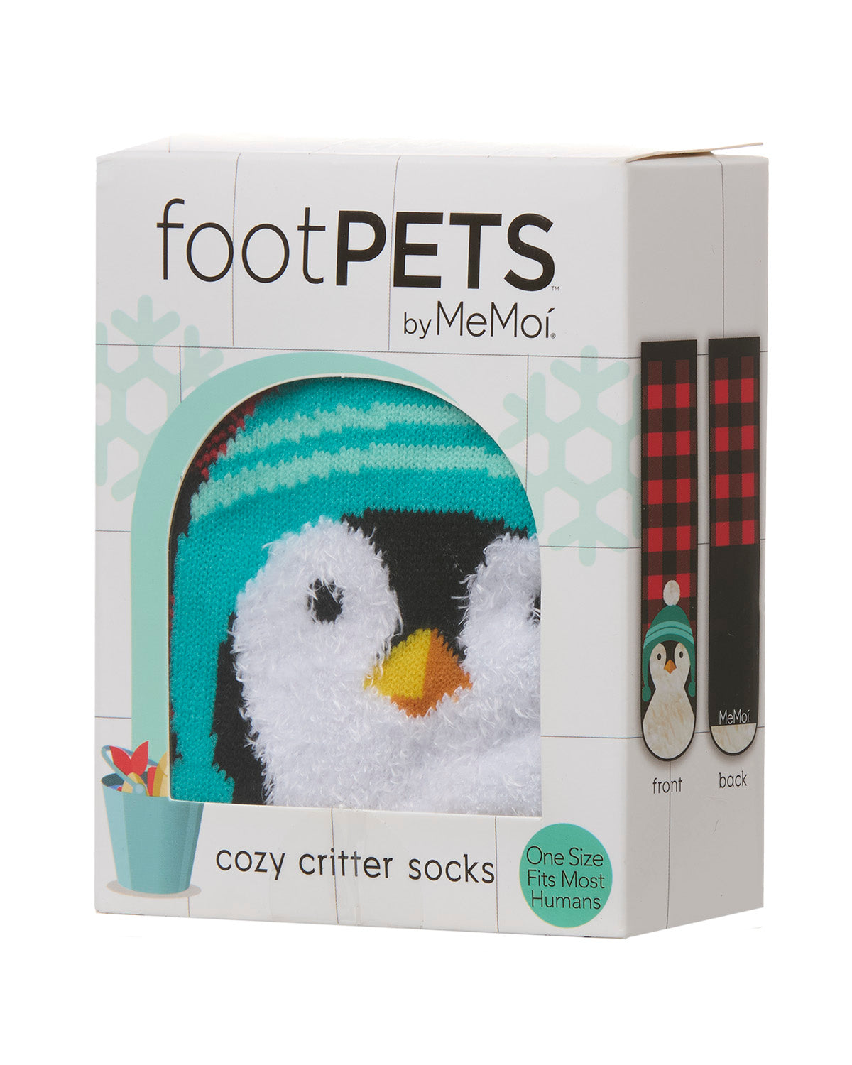 Women's Foot Pet Penguin Crew Socks : Color: Red