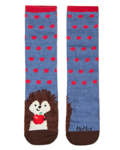 Women's Foot Pet Porcupine Crew Socks : Color: Blue Heather