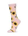 Majestic Sunflower Bamboo Blend Crew Socks : Color: Powder Pink