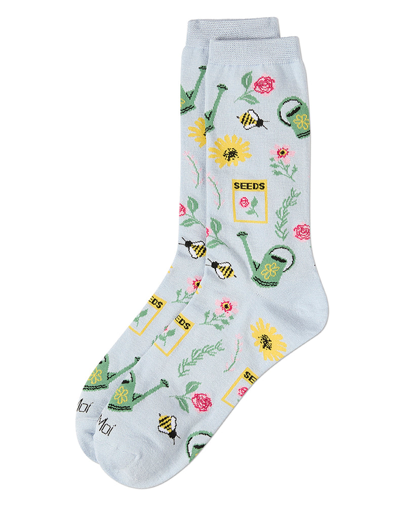 Flower Garden Bamboo Blend Crew Sock