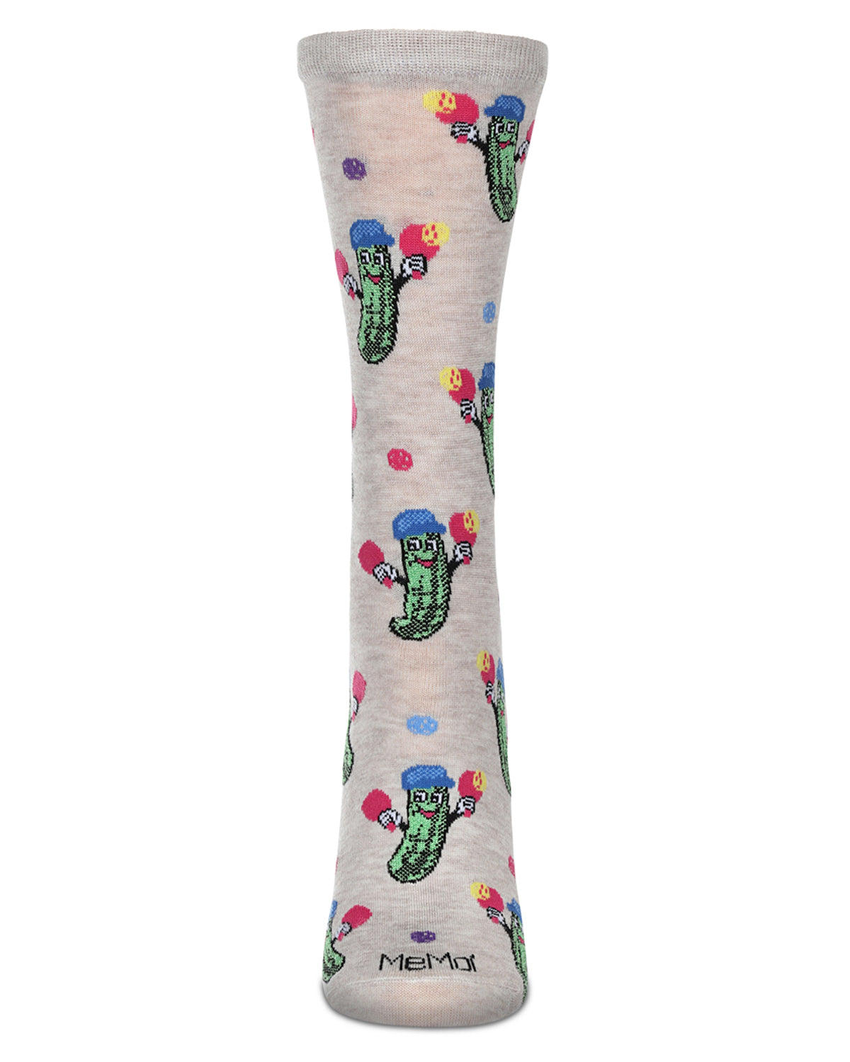 Women's Pickleball Bamboo Blend Crew Sock : Color: Ivory Heather