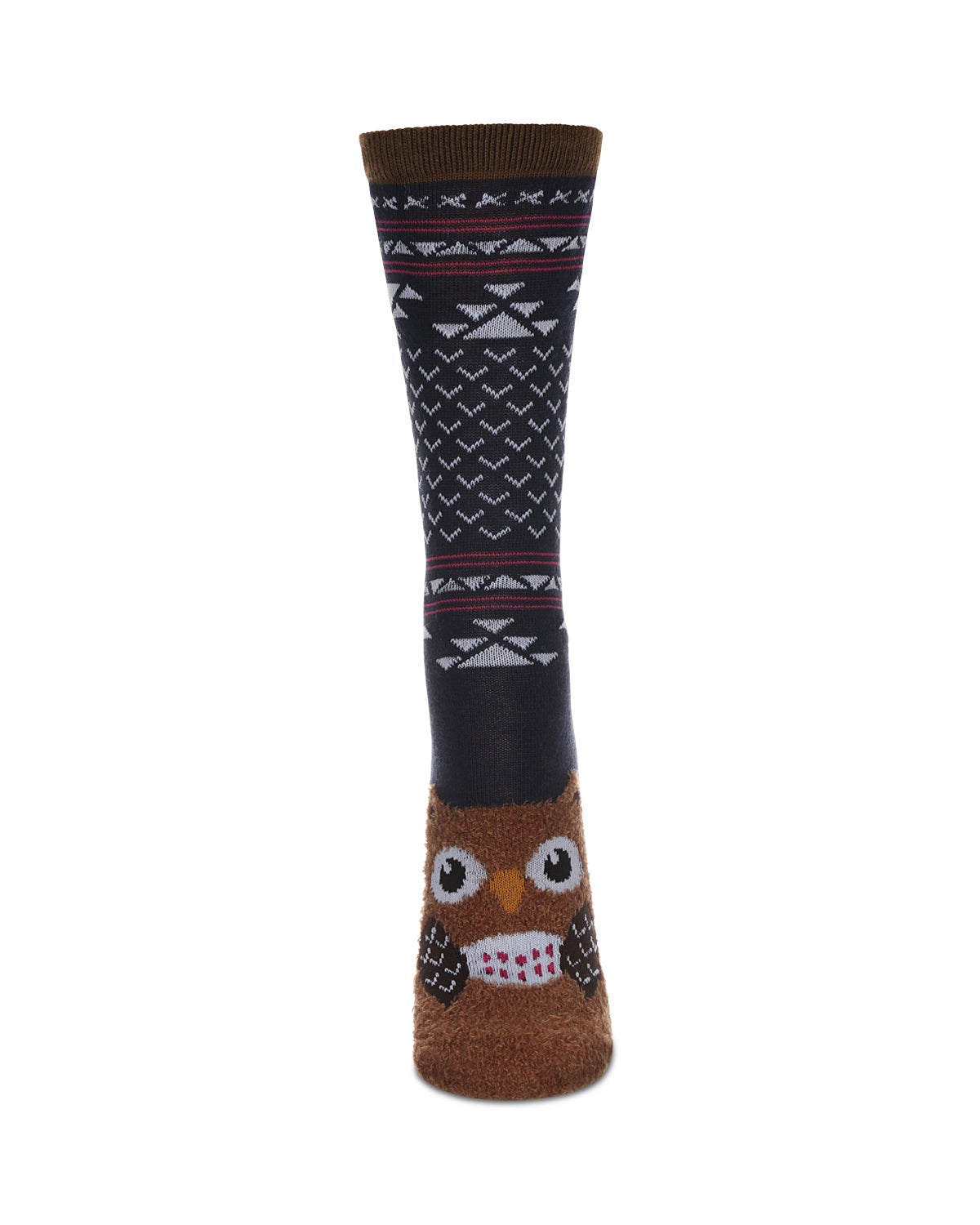 Women's Foot Pet Owl Crew Socks : Color: Navy