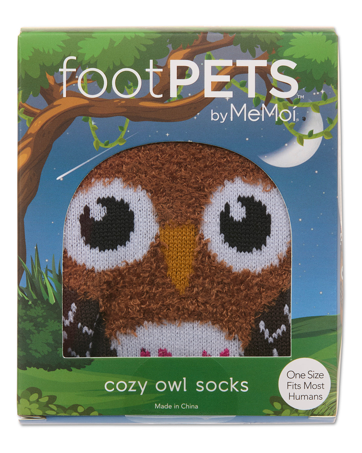Women's Foot Pet Owl Crew Socks : Color: Navy