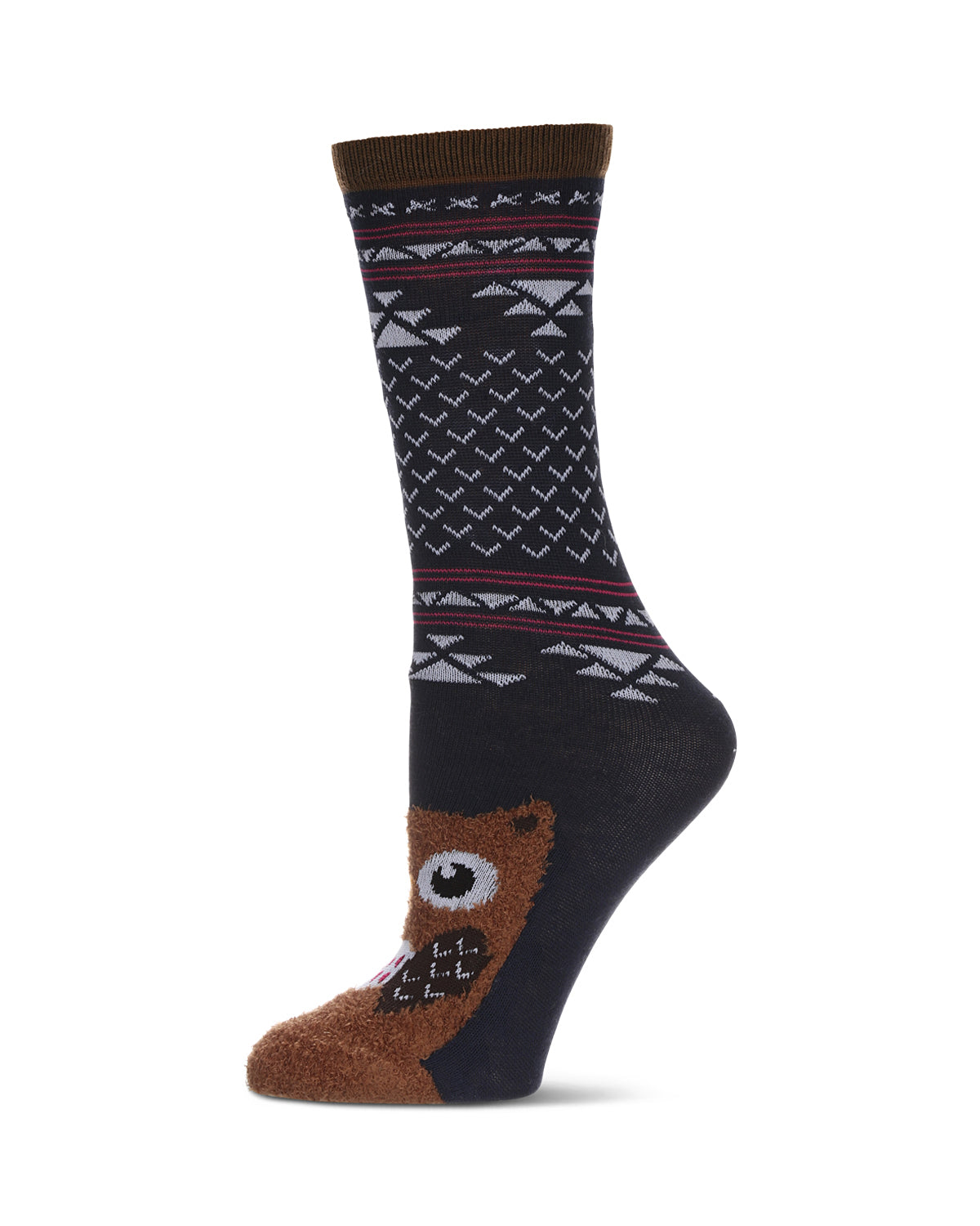 Women's Foot Pet Owl Crew Socks : Color: Navy