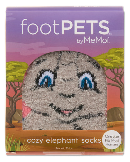 Women's Foot Pet Elephant Crew Socks : Color: Blue