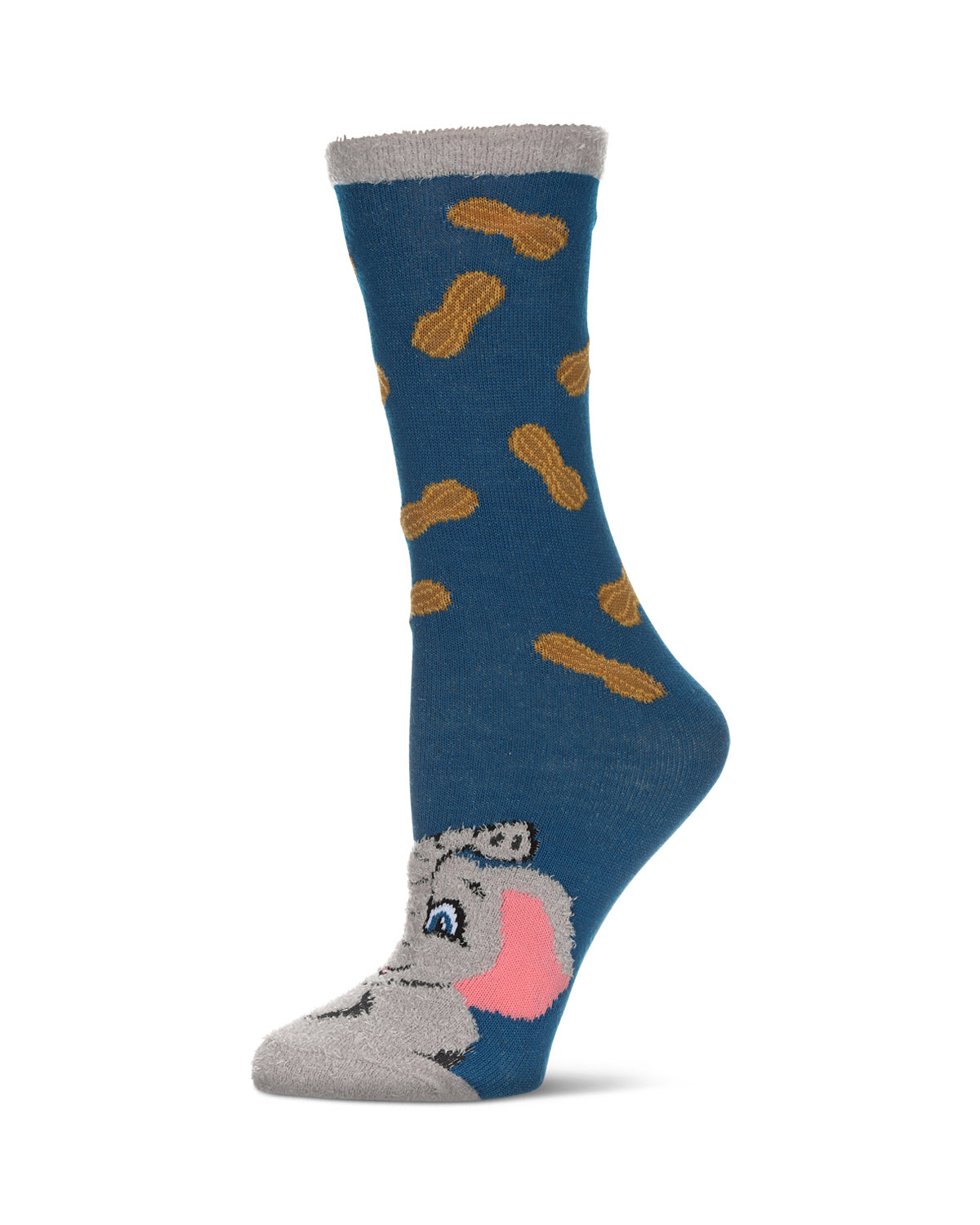 Women's Foot Pet Elephant Crew Socks : Color: Blue