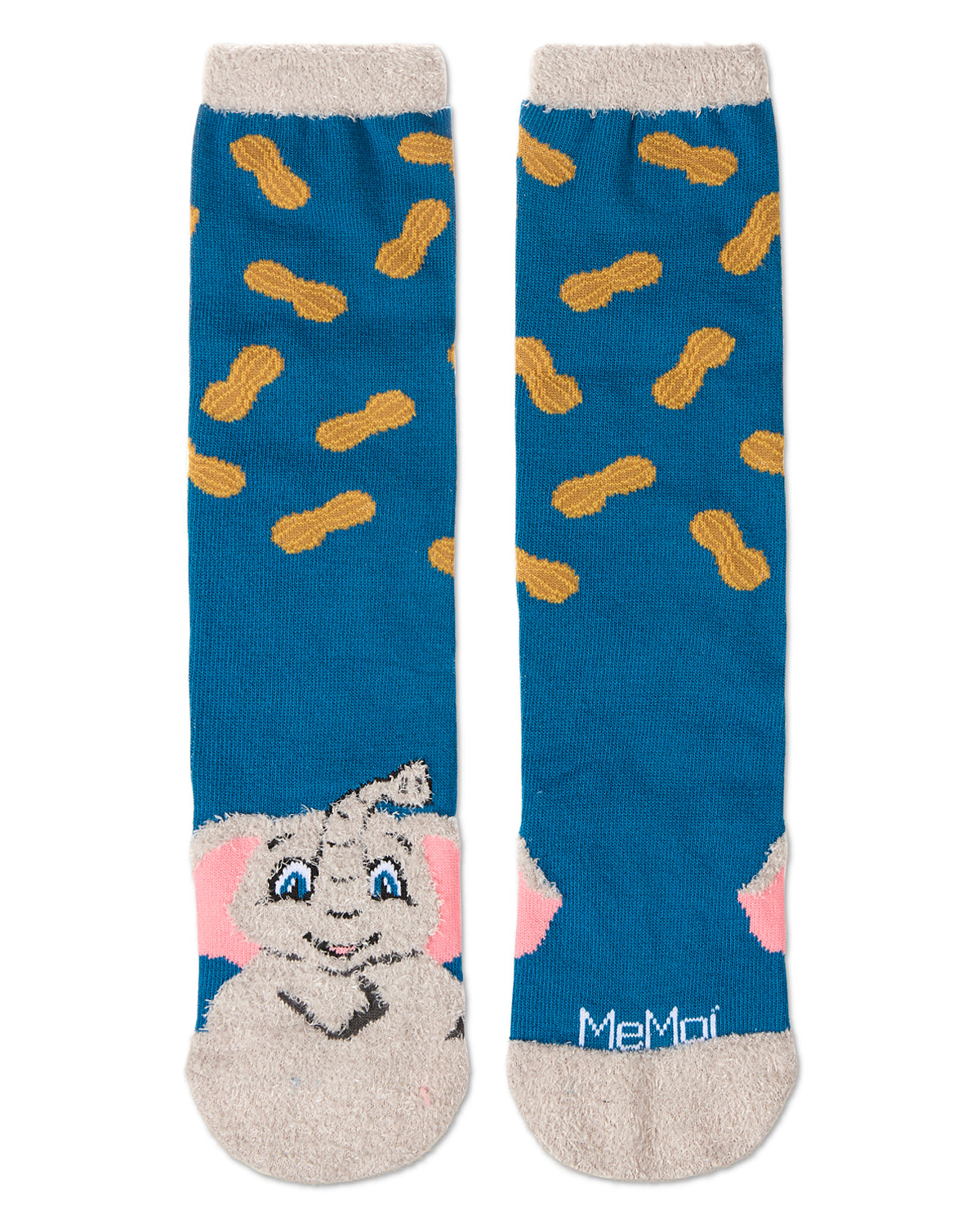 Women's Foot Pet Elephant Crew Socks : Color: Blue